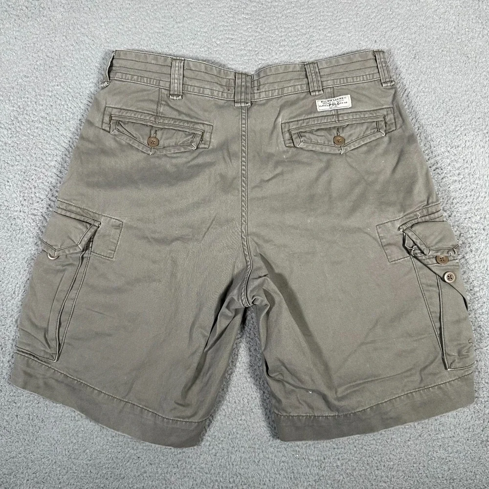 Polo Ralph Lauren Cargo Shorts Mens 36 (Fits 35) Green Gray 10